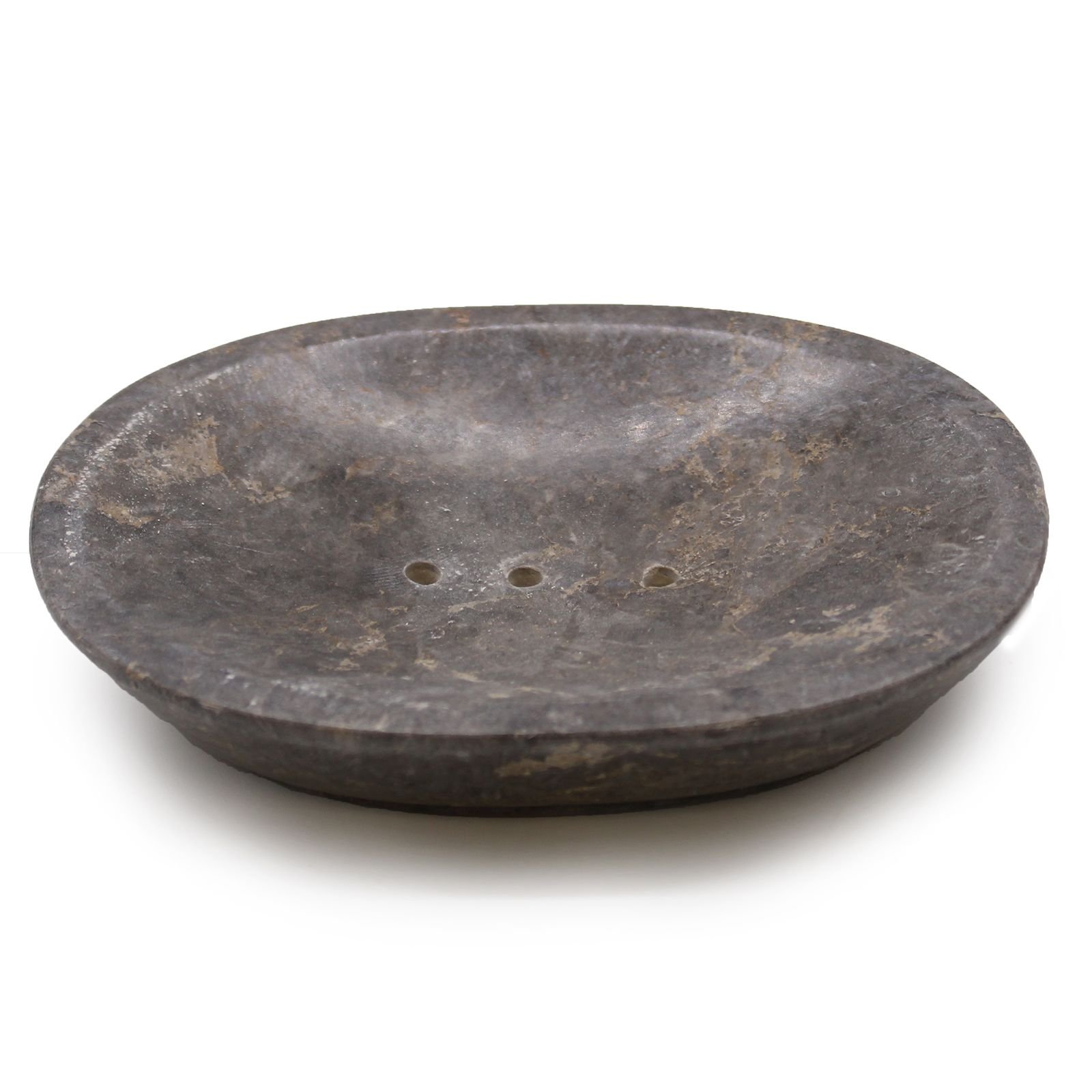 Akmeninė muilinė „Classic Oval Grey Marble“ – pilko marmuro ramybės akcentas