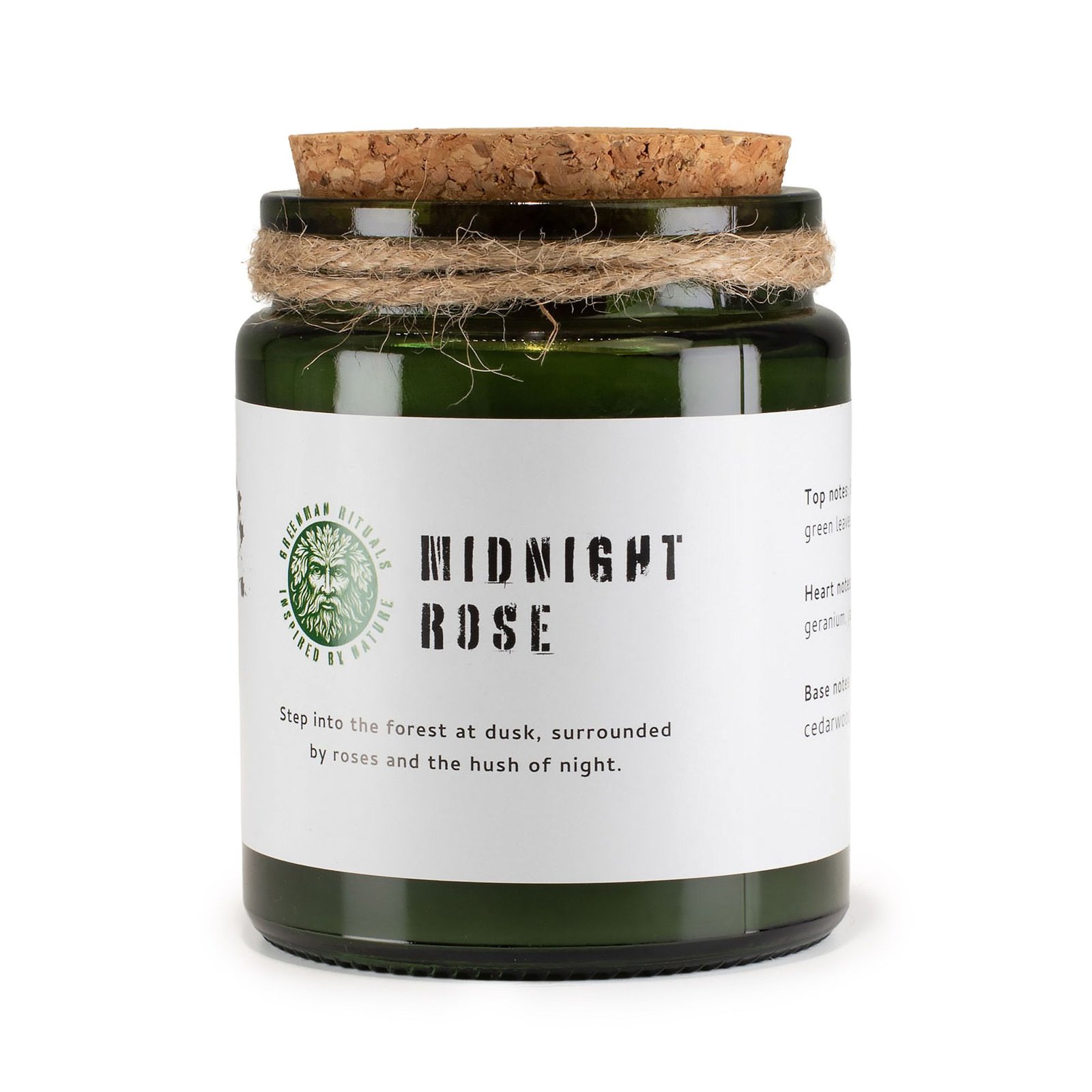Sojų vaško žvakė „Midnight Rose“ su medine dagtimi – nakties rožės ramybės šviesa