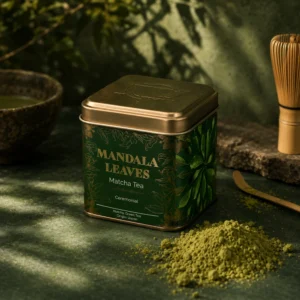 Ceremoninė matcha arbata „Organic“ – 50 g žalios ramybės skardinėje