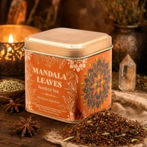 Žolelių arbata „Red Bush Digestive“ – švelnaus anyžių ir mėtų aromato ritualas skardinėje