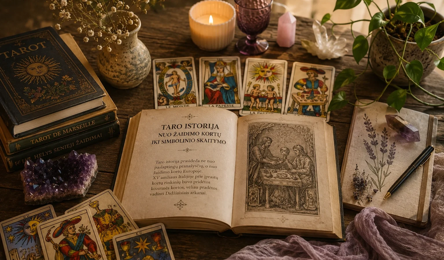 Taro istorija - nuo žaidimo kortų iki simbolinio skaitymo
