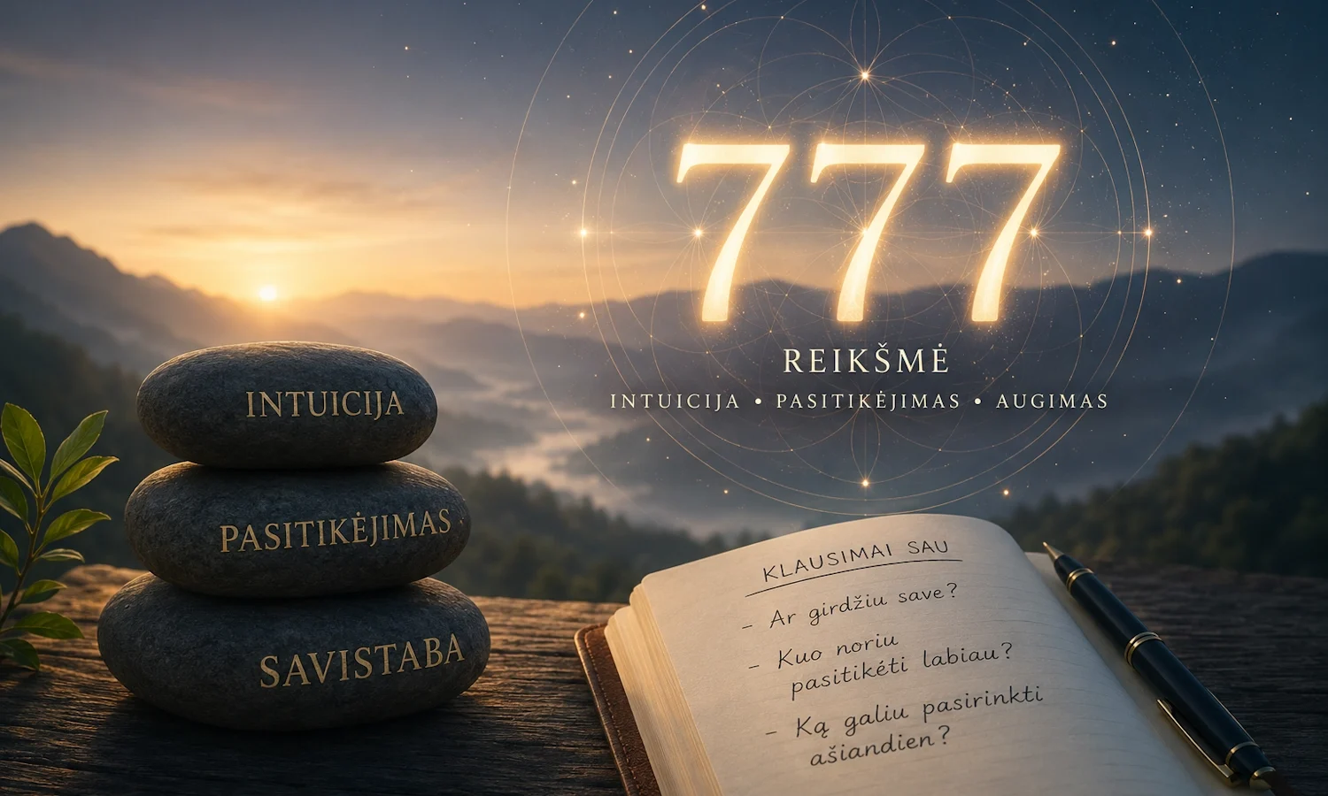 777 reikšmė: skaičiaus simbolika ir vidinis pasitikėjimas
